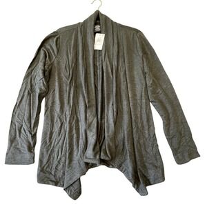 Max & Mia Heather Charcoal Drape Front Cardigan Small‎ NWT Soft Modal Blend